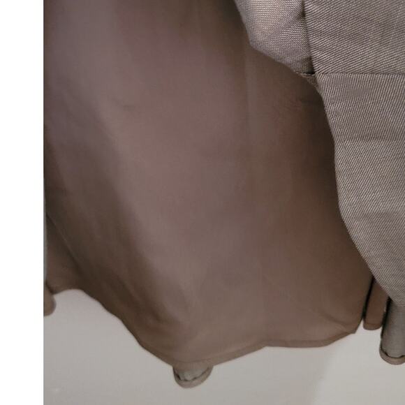 MaxMara Max Mara Fazio Wool Silk Blend Flared Hem Dress Gray Beige 10 - Picture 12 of 12